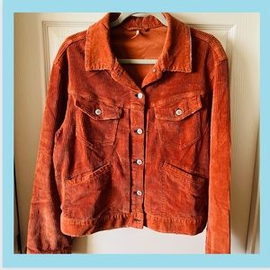 Free People size medium rust corduroy utility jacket